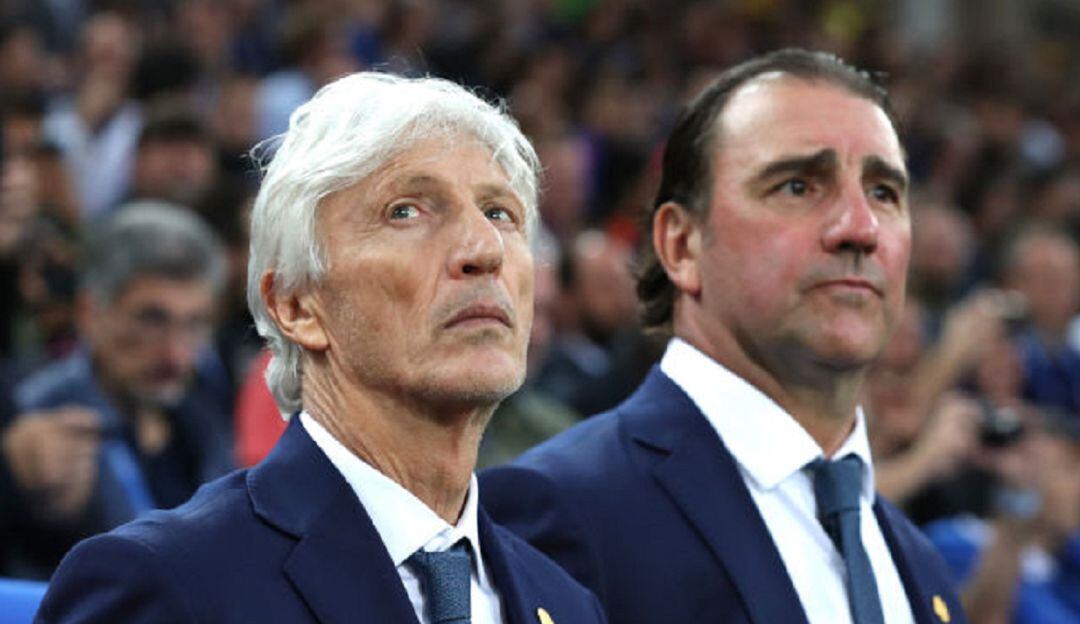 José Pékerman y Néstor Lorenzo en el Mundial de Rusia 2018