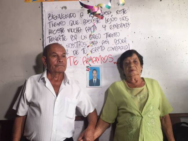 Felicidad en la Familia Ospina Castaño por la liberación de Jairo de Jesús