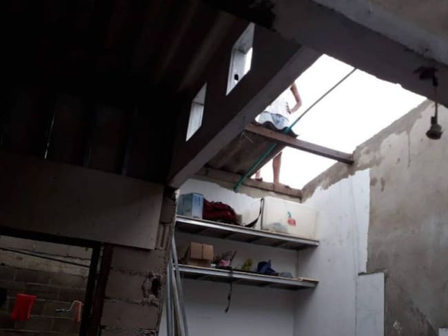 Más de 50 casas destechas en Soledad por fuertes vientos