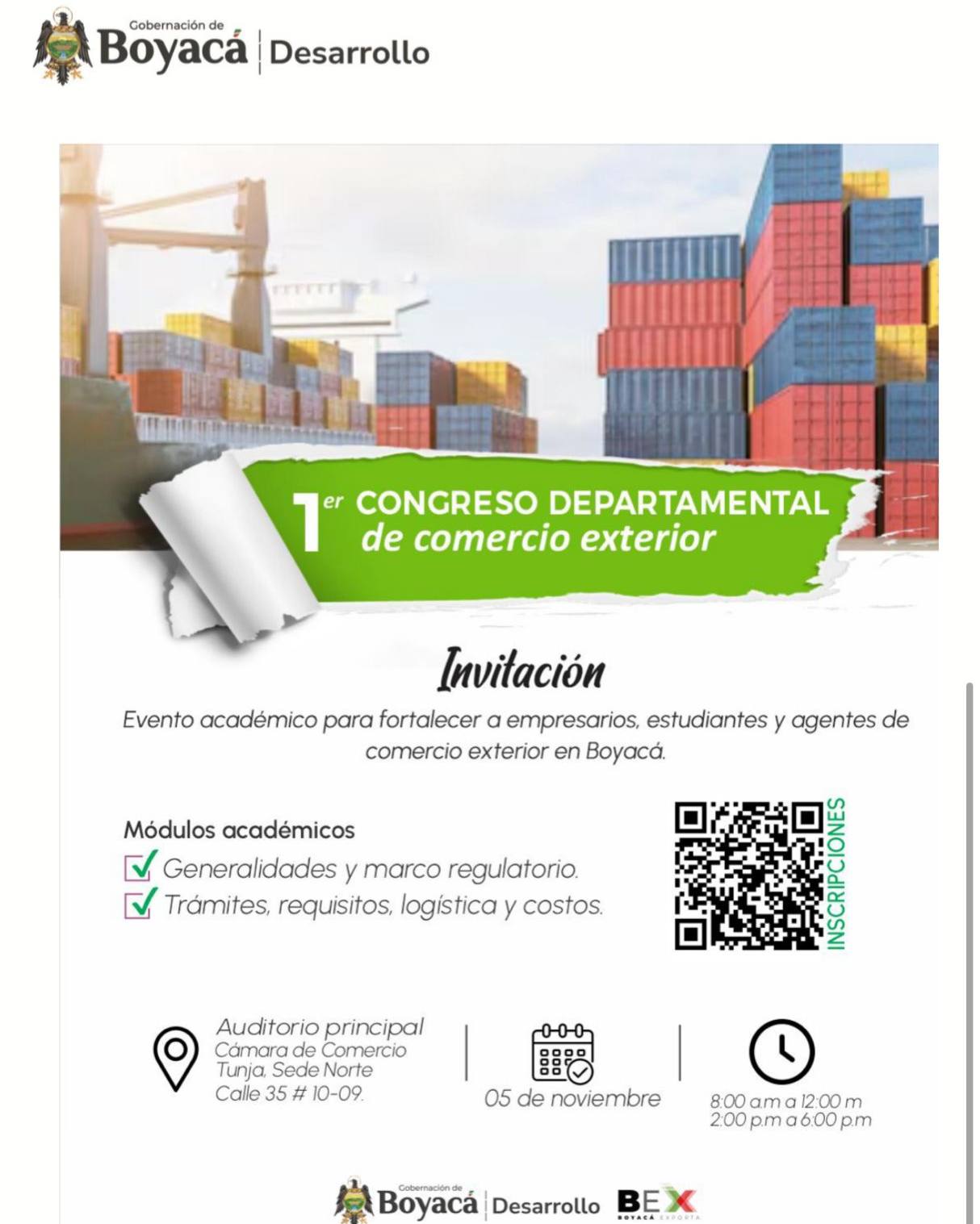 1 CONGRESO DEPARTAMENTAL DE COMERCIO EXTERIOR