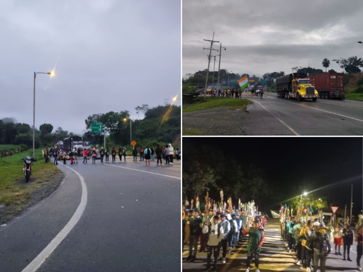 Más de 300 indígenas de Caldas y Risaralda bloquean carretera por incumplimientos de MinInterior