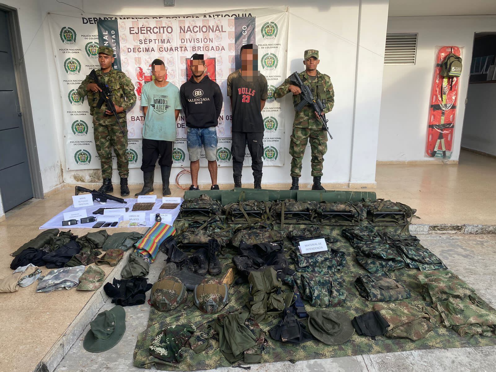 Capturados disidentes - foto Ejército