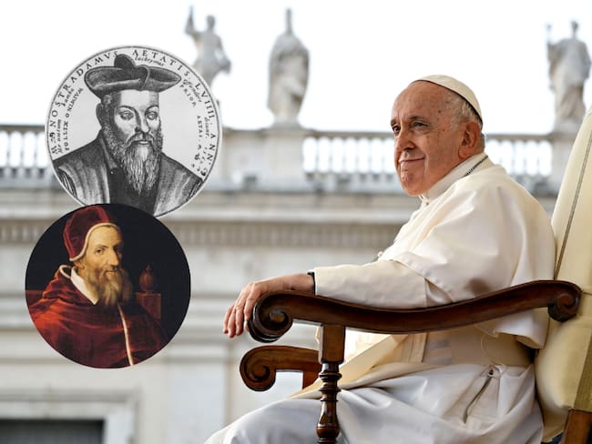 Papa Negro, Nostradamus y San Malaquías. Fotos tomadas de Getty Images.