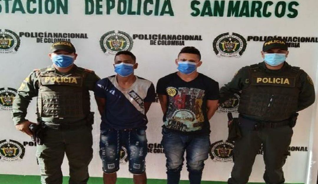 Capturados en San Marcos, Sucre.