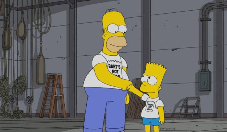 Homero y Bart Simpsons