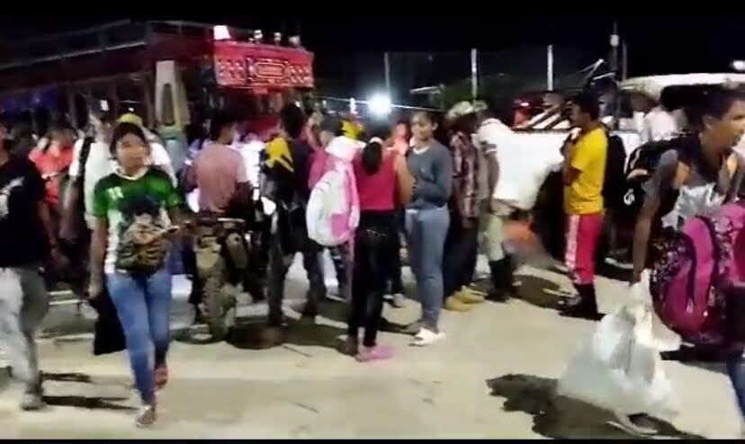 Las familias desplazadas se están albergando en la vereda Rancho Quemado de Segovia, Antioquia. Foto: cortesía.