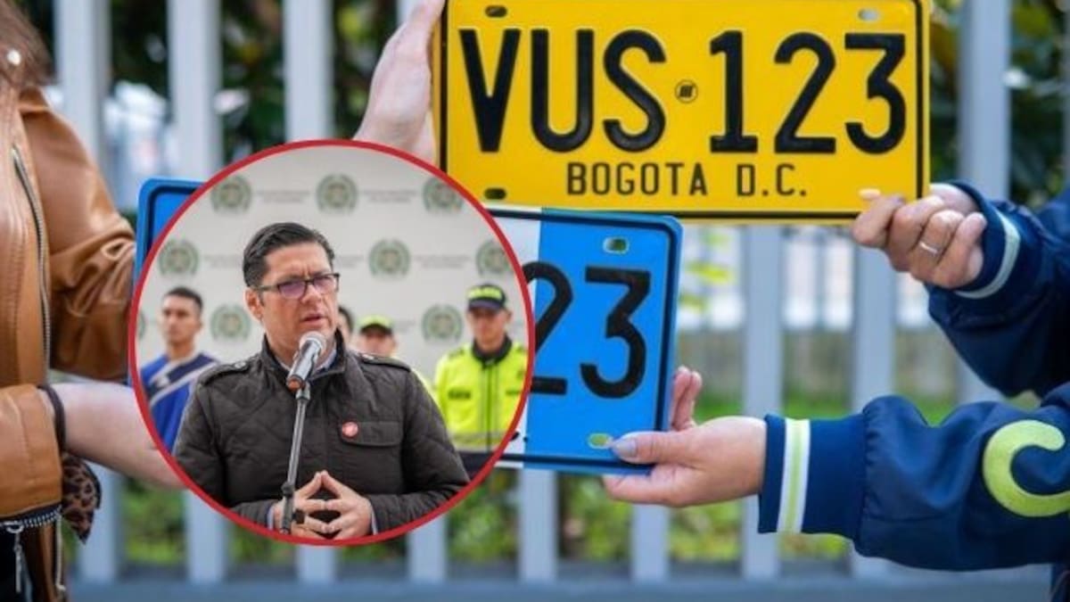 Secretario de Seguridad de Bogotá propone cambiar el sistema de placas de vehículos