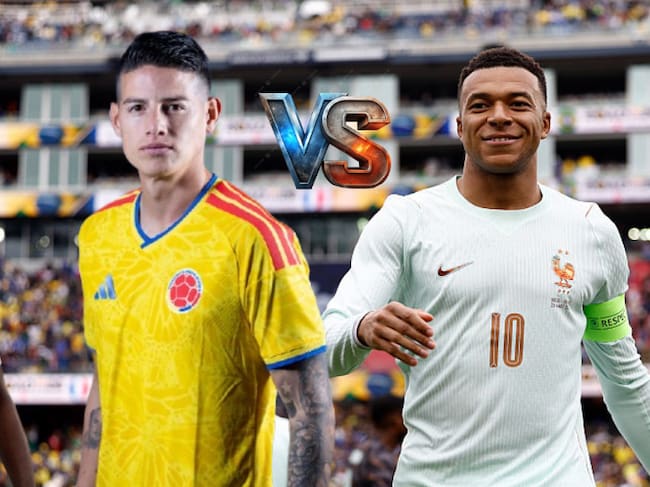 Colombia vs Francia / Composición Caracol Radio