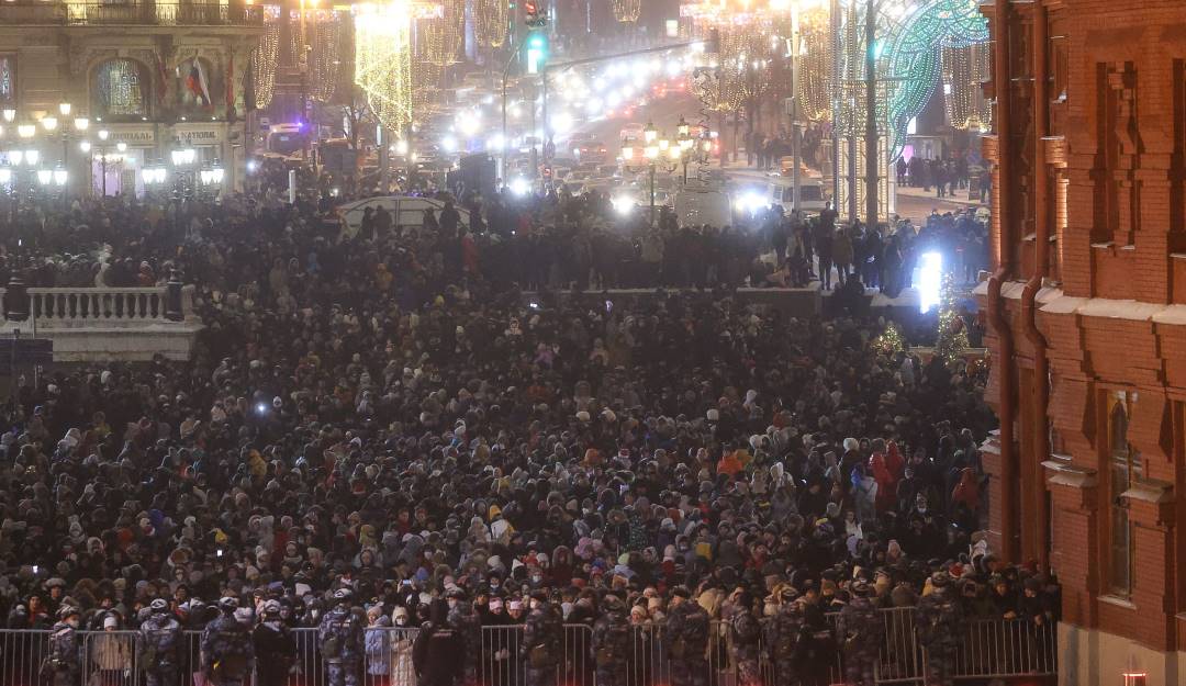 Aglomeraciones durante las festividades de fin de año en Rusia.    Foto: Getty
