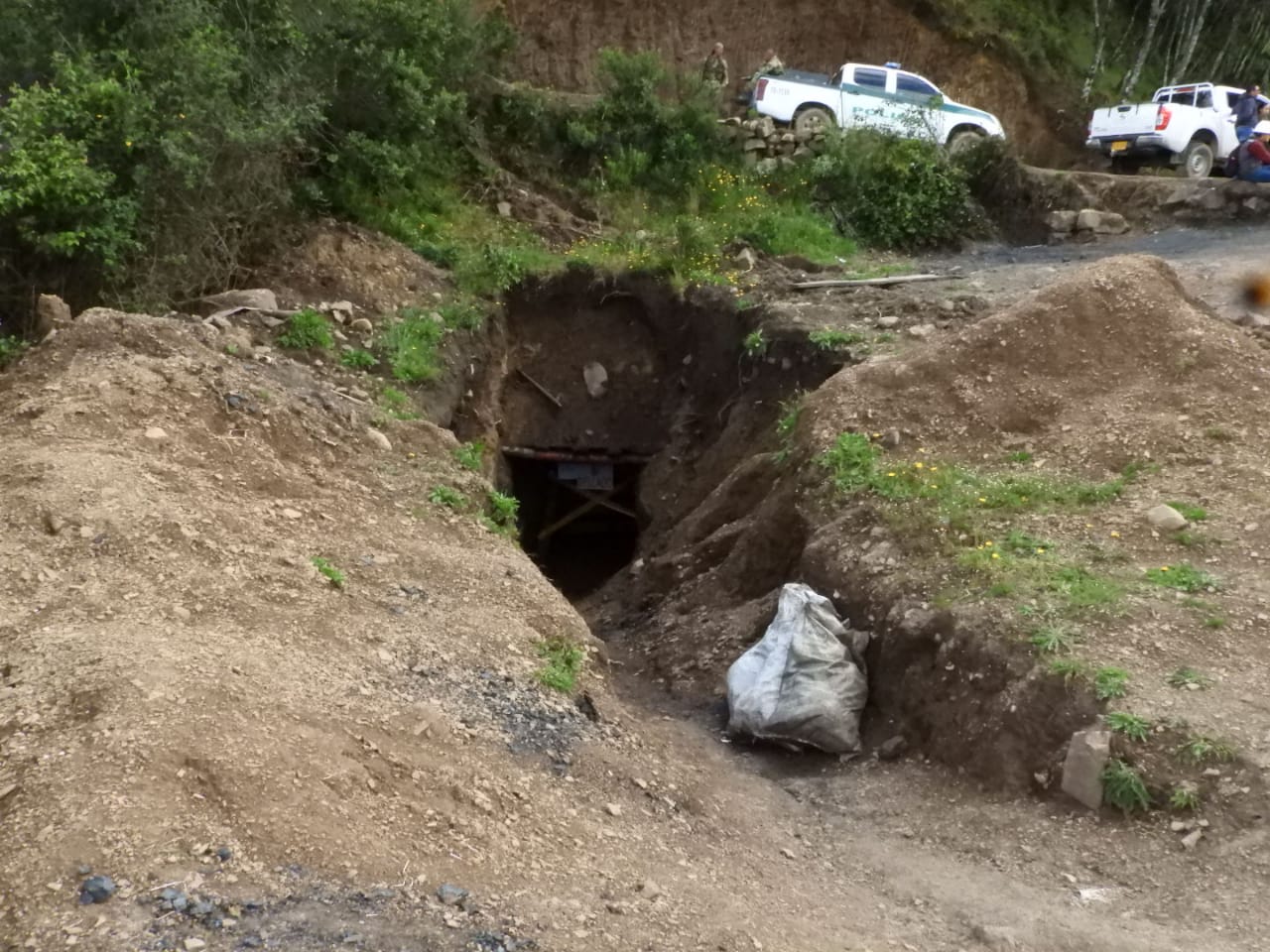 Cierre de bocaminas en páramo de Pisba/Cortesía: Corpoboyacá.