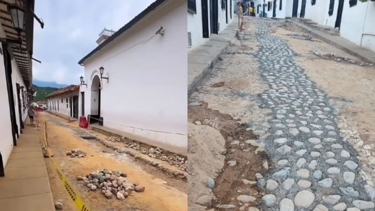 Polémica en Girón por empedrado modificado tras obras del acueducto: exigen corregir la obra