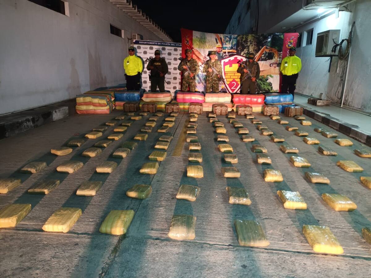 Más de una tonelada de marihuana fue incautada en un municipio del Atlántico