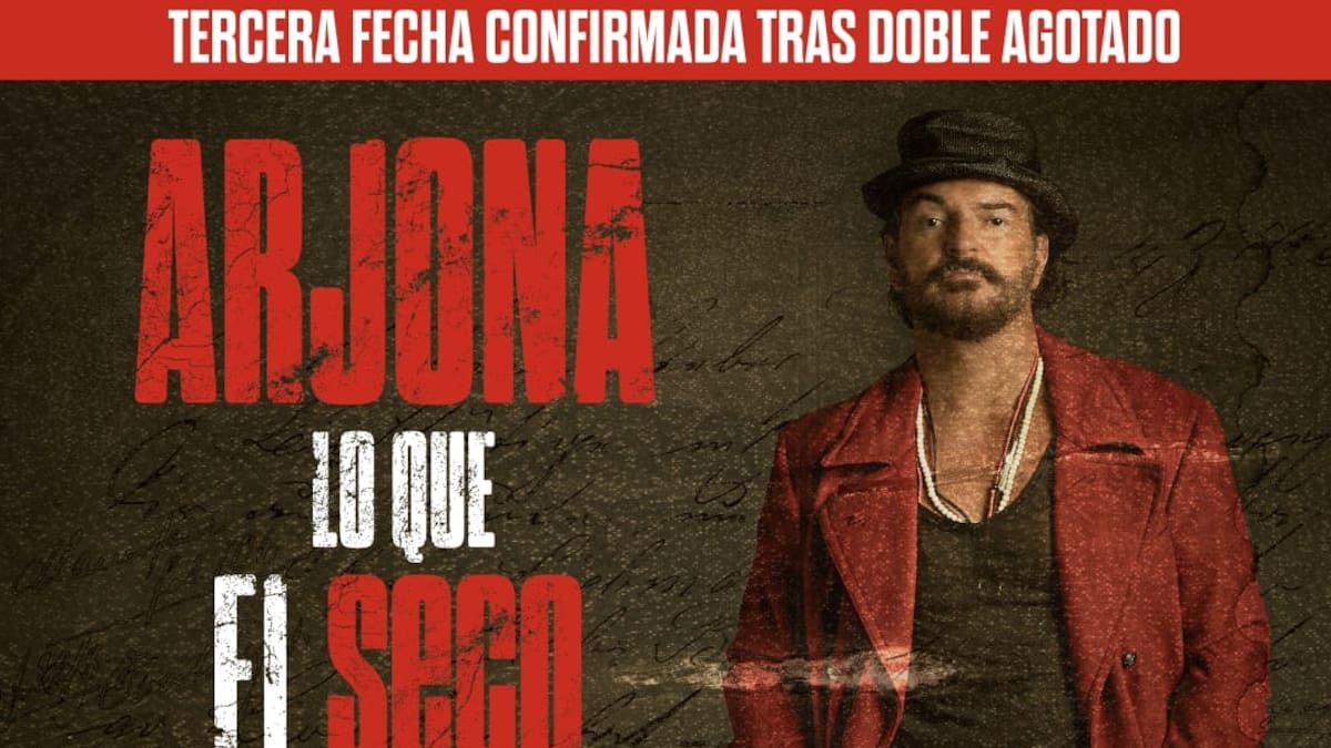 Ricardo Arjona abre tercera fecha en Bogotá: 1° de agosto en Movistar Arena