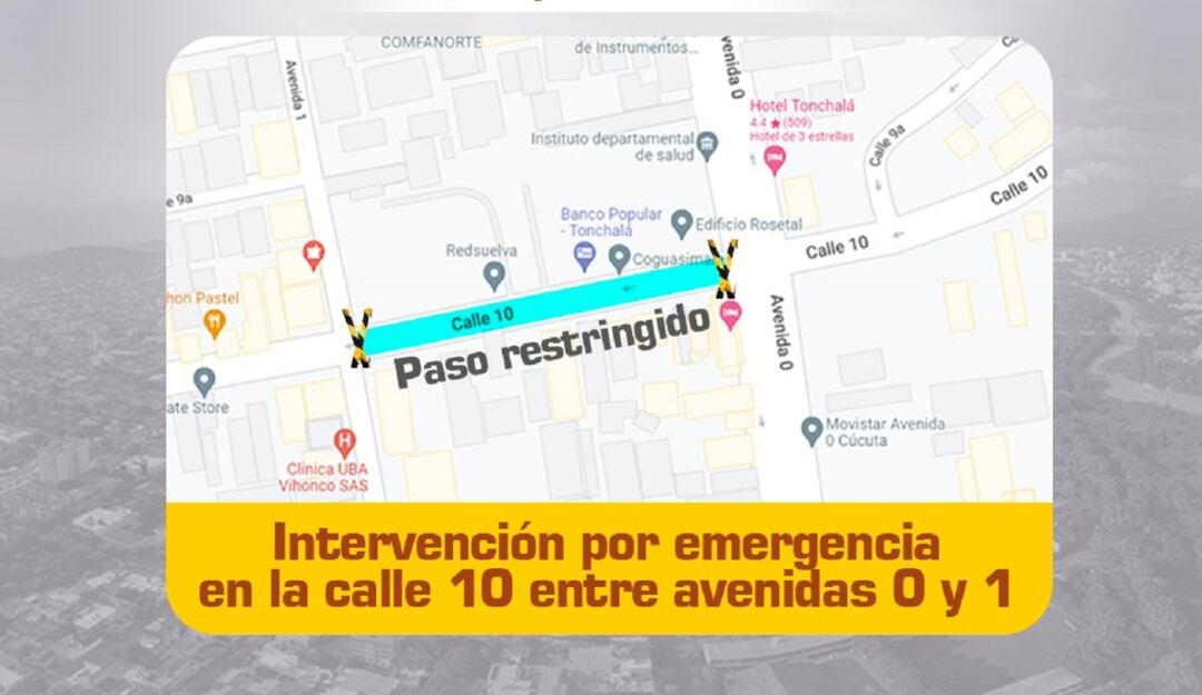 Daño en tubería en el centro de Cúcuta