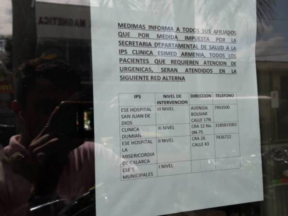 Medimás establece plan de contingencia ante cierre de Esimed en Armenia