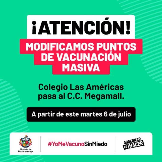 Cierran punto de vacunación en el colegio Las Américas