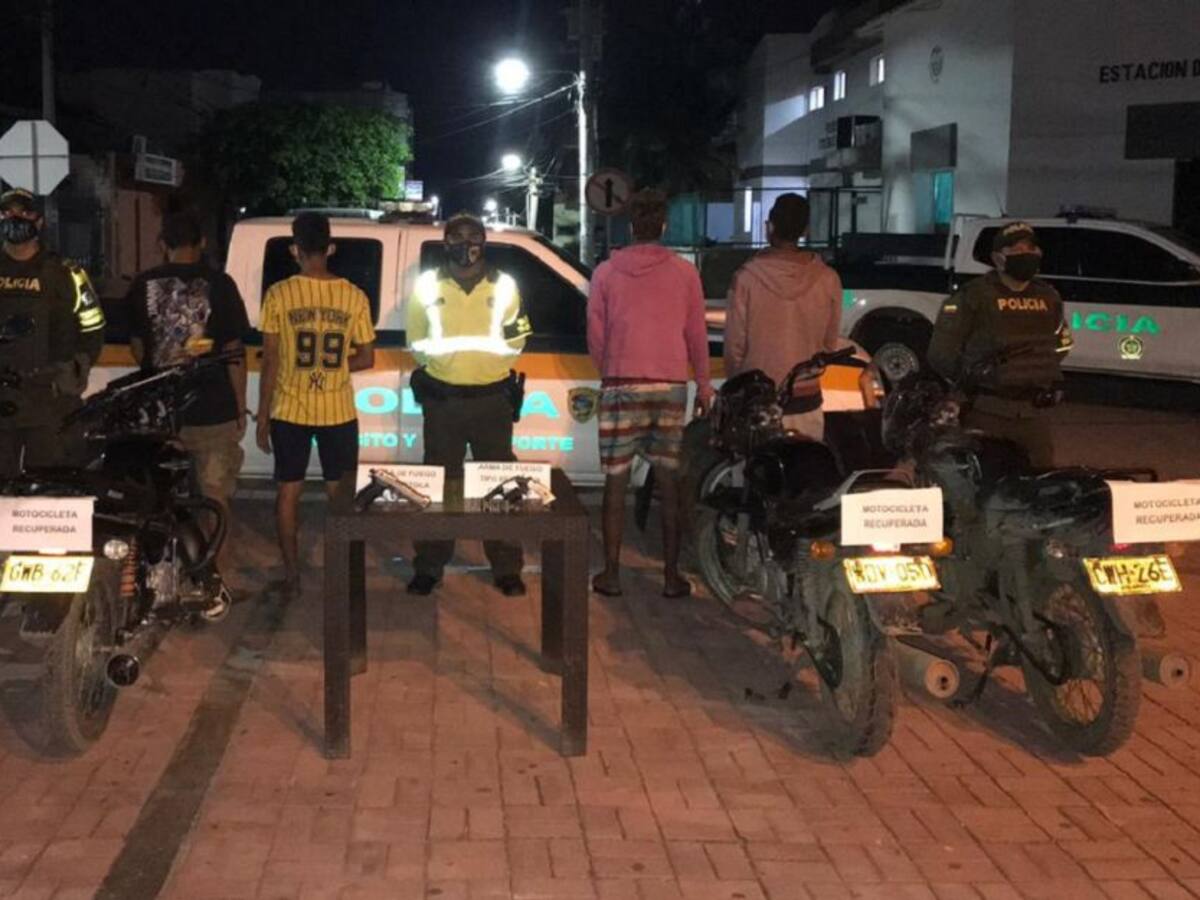 Capturados 4 presuntos miembros de una banda que hurtaba motos en Bolívar