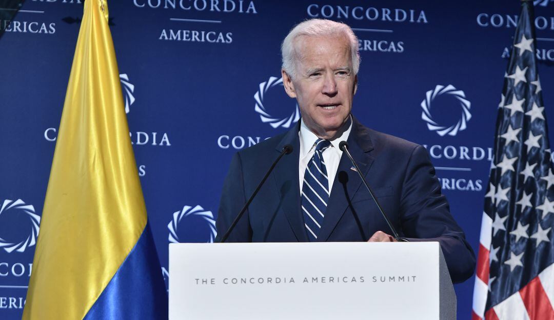 El presidente Joe Biden durante su visita a Colombia en 2018 en calidad de vicepresidente de Estados Unidos. 
