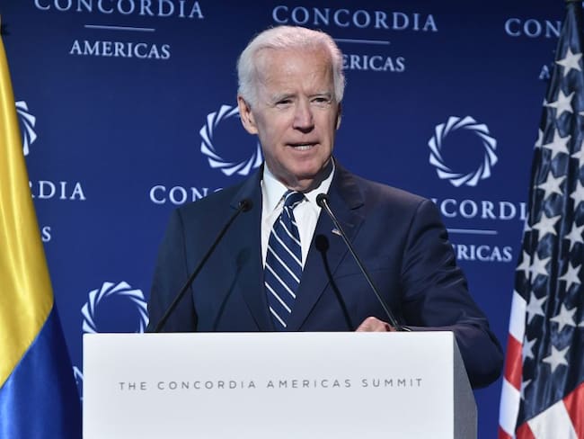 El presidente Joe Biden durante su visita a Colombia en 2018 en calidad de vicepresidente de Estados Unidos. 