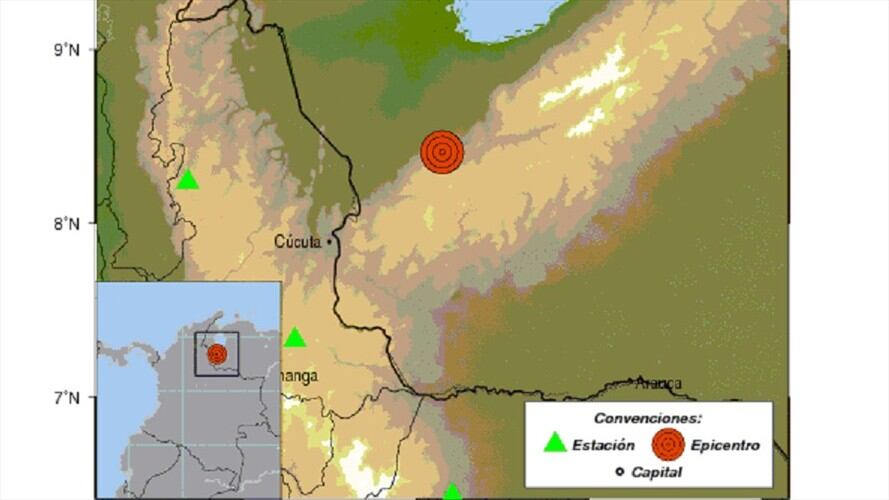 Dos sismos se presentaron en la frontera. Foto: Servicio Geológico colombiano