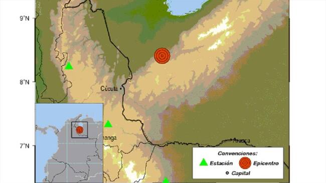 Dos sismos se presentaron en la frontera. Foto: Servicio Geológico colombiano