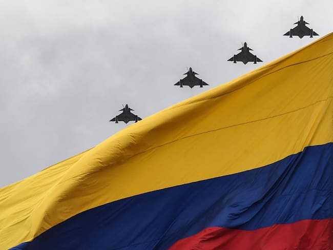 Aviones Kfir de Colombia. (Photo by JUAN BARRETO/AFP via Getty Images)