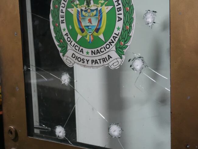 Atentado en CAI de Ciudad Bolívar (Foto: Policía).