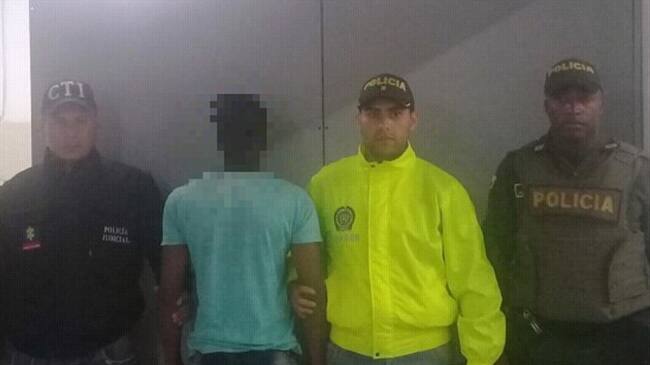 El adolescente capturado es investigado por la muerte del patrullero Edwin Orlando Barreto Gaitán. Foto: Policía Nacional
