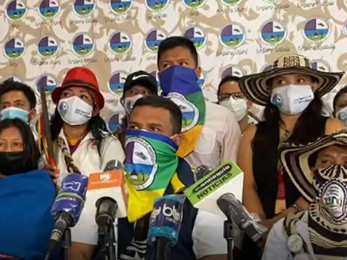 Minga indígena en Antioquia asegura que exigirá sus derechos en paz