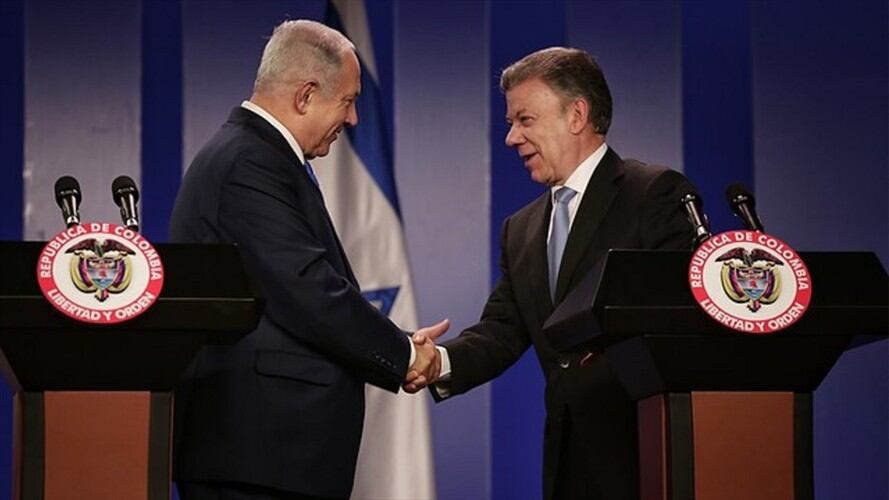 Rueda de prensa entre el Presidente Santos y el Primer Ministro de Israel, Benjamín Netanyahu. Foto: Colprensa
