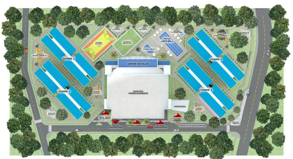 A menos de 600 metros de la glorieta de Mirolindo a la salida de Ibagué, se encuentra este proyecto de 4 torres de 16 pisos, con apartamentos de 89.2 y 73.87 mts2, una torre de parqueaderos, parques para niños, piscina semi olímpica, piscina para niños, jacuzzi, cancha futbol cinco, cancha múltiple, senderos ecológicos, entre otras comodidades.