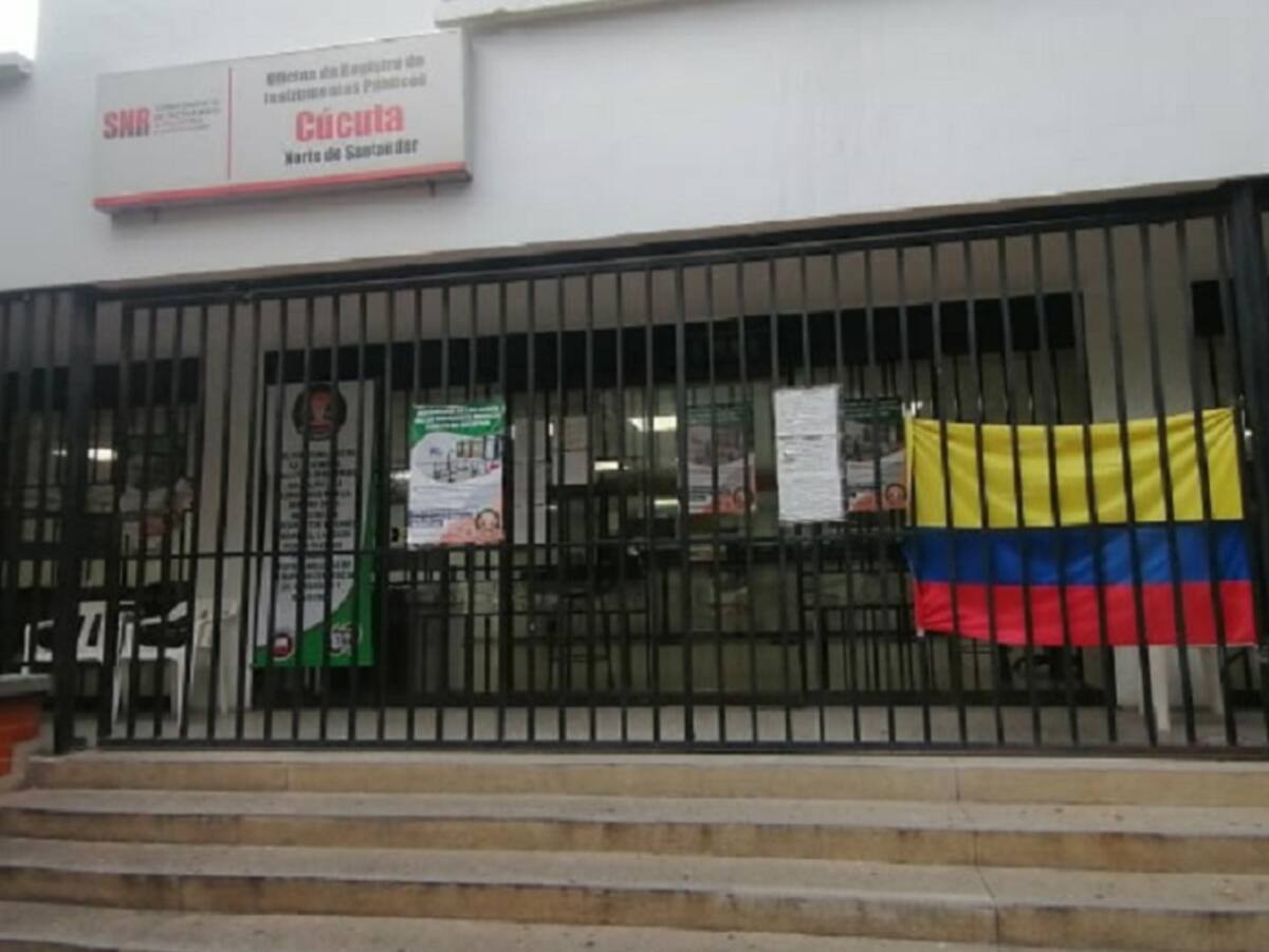 Parálisis en oficina de registro público en Cúcuta