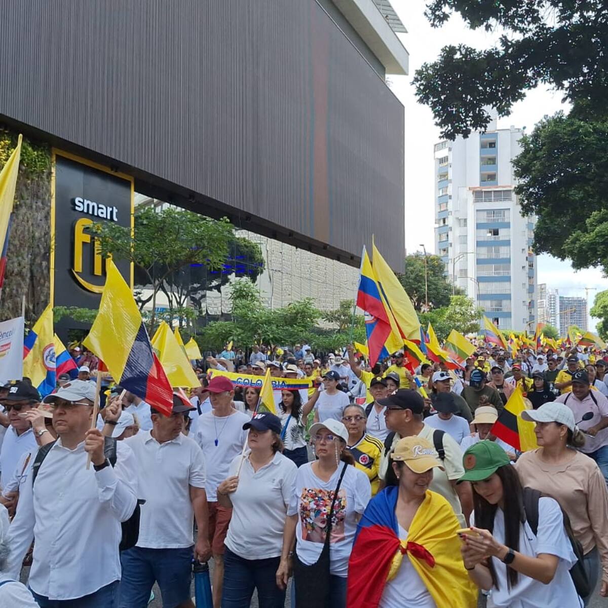 La marcha en Bucaramanga fue un verdadero “mar” de personas