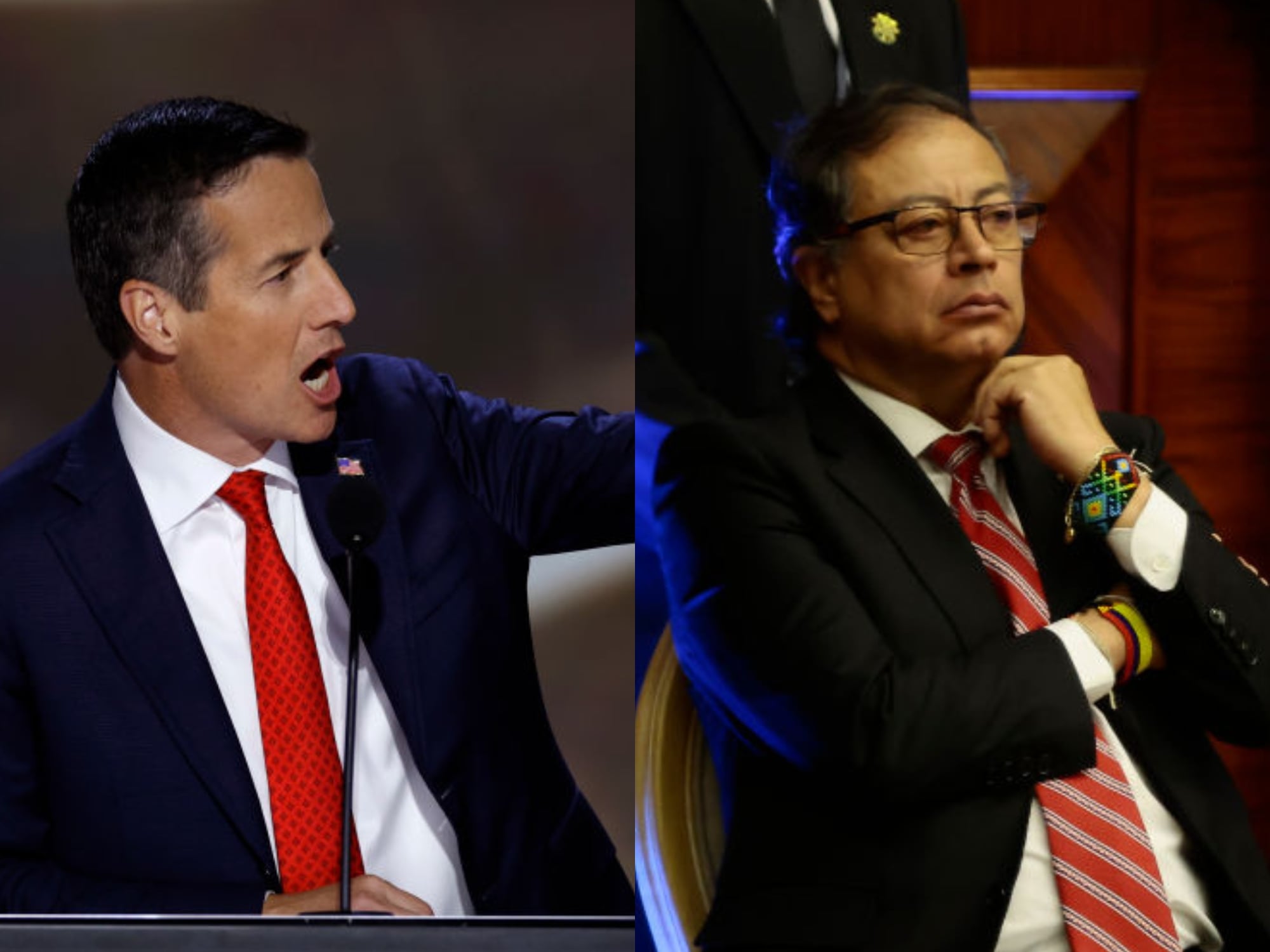 Bernie Moreno y Gustavo Petro. Fotos: Getty Images.