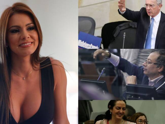 Esperanza Gómez, Álvaro Uribe, Gustavo Petro y Maria Fernanda Cabal.