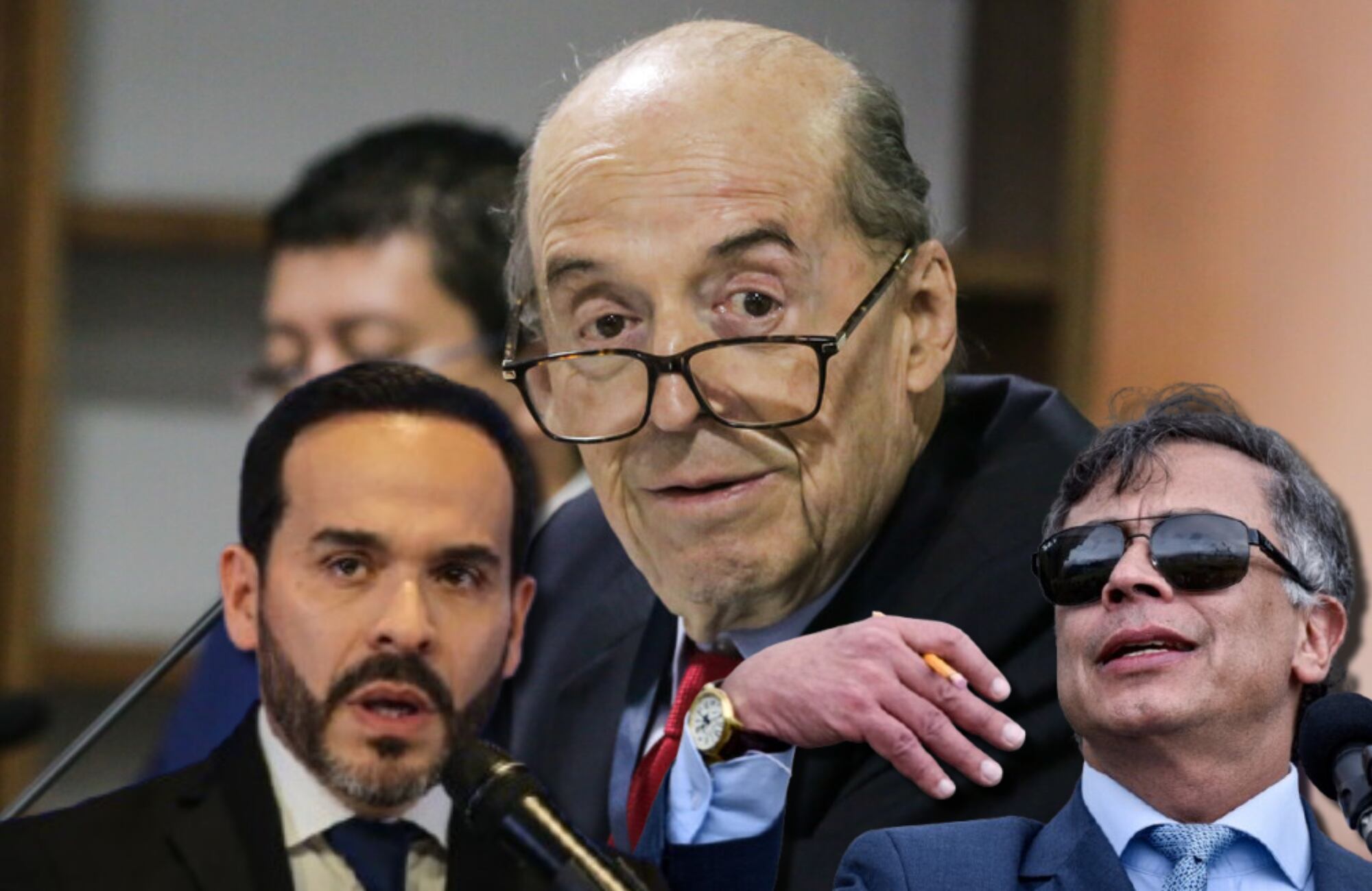 Álvaro Leyva, Gustavo Petro y Abelardo de la Espriella . Fotos: (Colprensa - Catalina Olaya) / (Colprensa - Cristian Bayona) / (Colprensa - Catalina Olaya)