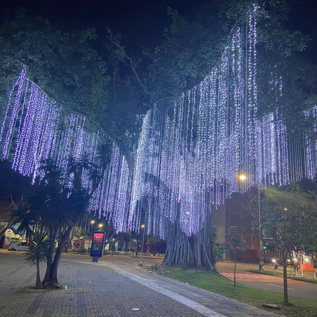 Solo un parque de Bucaramanga no enciende alumbrado navideño hoy