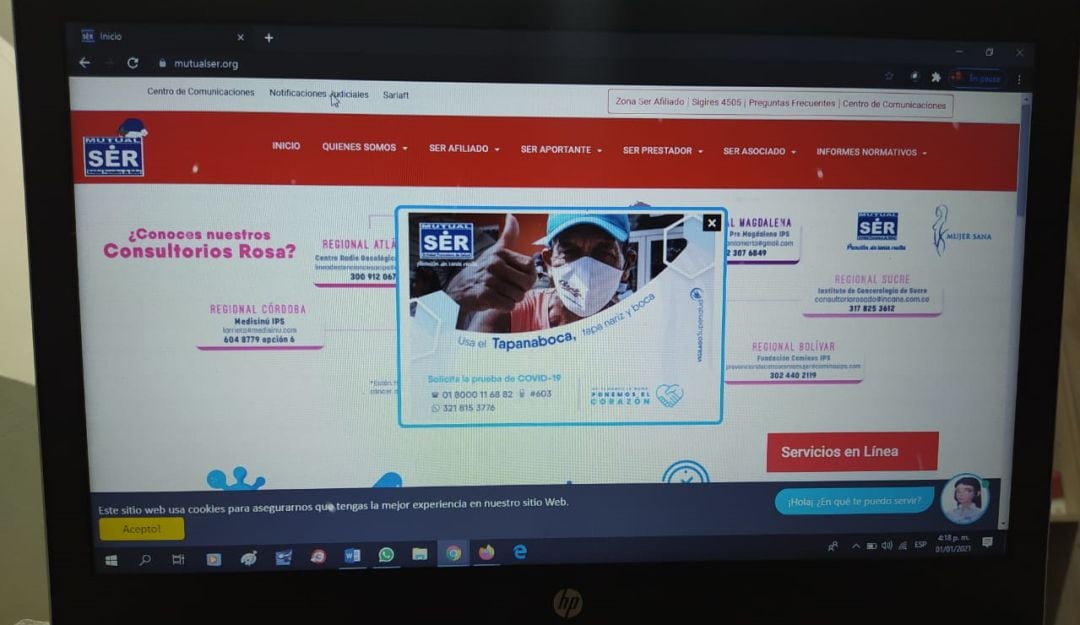 Pagina oficial de Mutual Ser