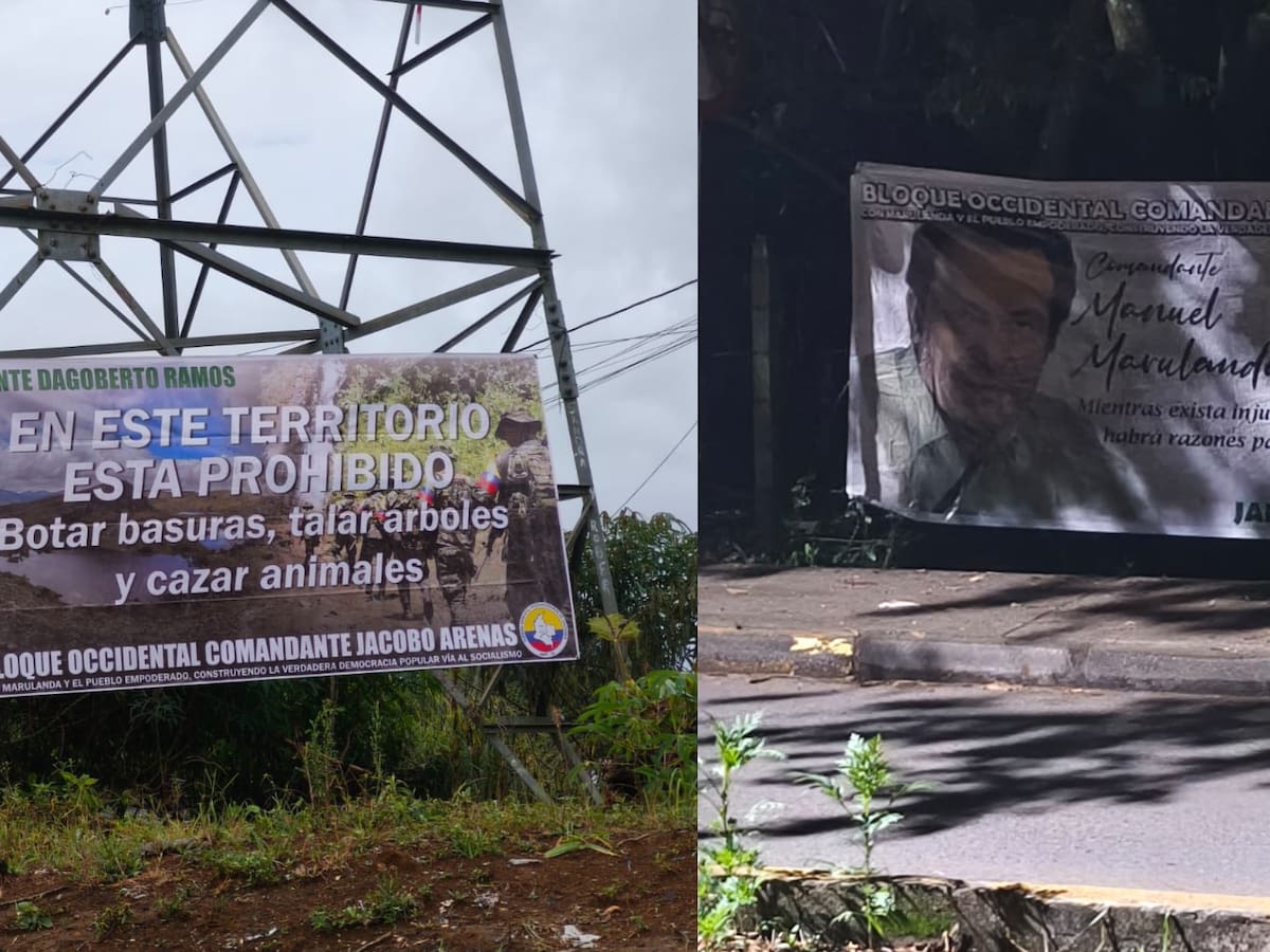 Alerta en Cauca por instalación de pancartas de disidencias de las Farc en varios municipios