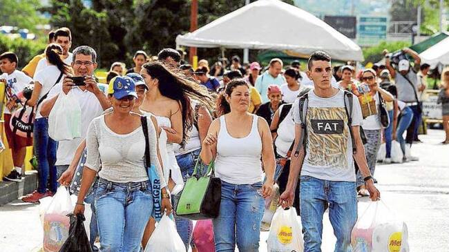 Venezolanos en la frontera