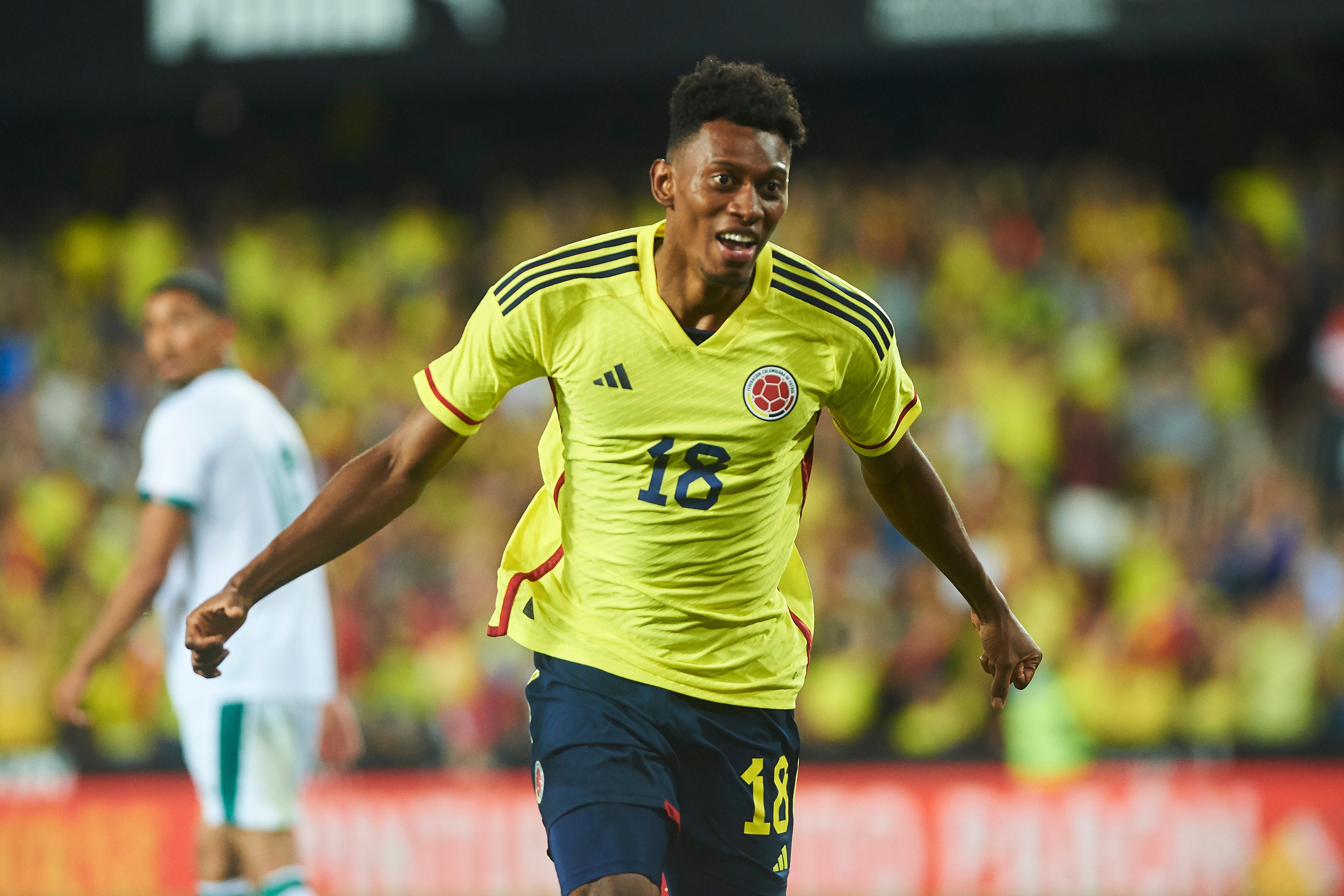 Mateo Cassierra festeja su gol ante Irak. (Photo by Maria Jose Segovia/DeFodi Images via Getty Images)
