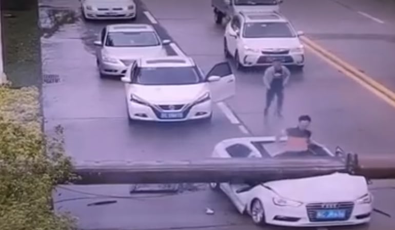 Captura de pantalla del accidente