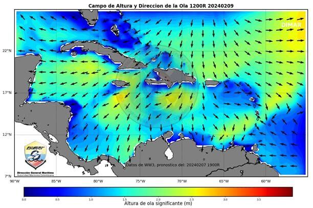 Mar de leva disminuirá gradualmente en las próximas 24 horas en el Caribe colombiano