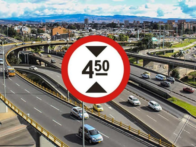 Qué significa la señal de tránsito blanca con el número 450: Es muy importante para vehículos grandes