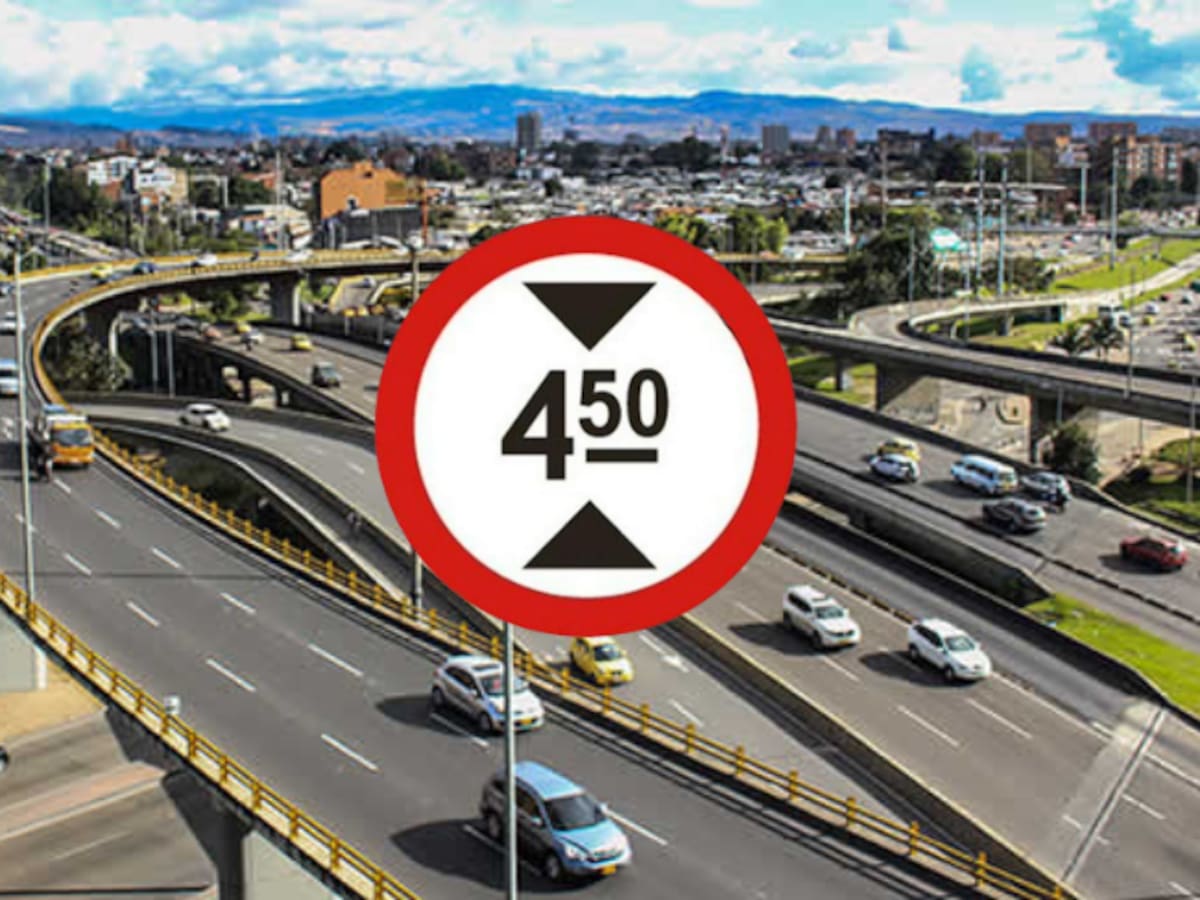 Qué significa la señal de tránsito blanca con el número 450: Es importante para vehículos grandes