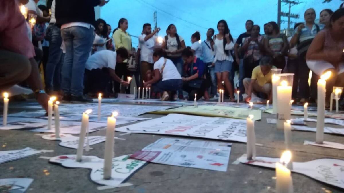 En Sincelejo, la velatón se desarrolló en la Plaza Olaya Herrera