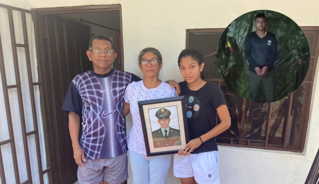 Familia del patrullero en Tubará.