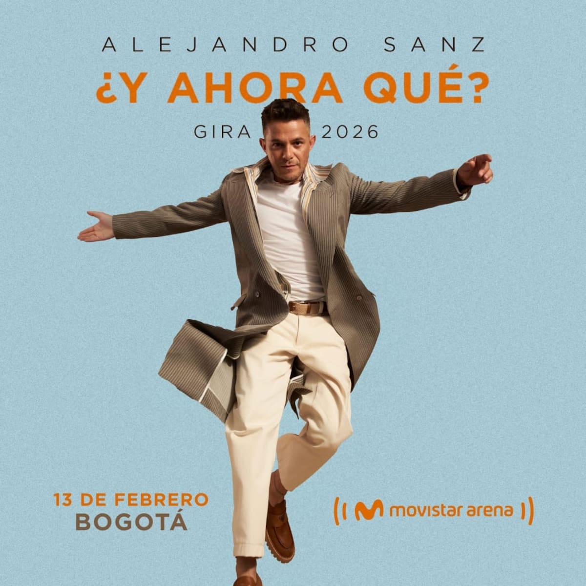 Exclusivo: Alejandro Sanz regresa a Colombia el 13 de febrero de 2026 en el Movistar Arena