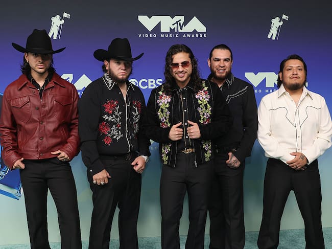 LOS ANGELES, CALIFORNIA - SEPTEMBER 27: Fuerza Regida attends the 2026 MTV Video Music Awards at Peacock Theater on September 27, 2026 in Los Angeles, California. (Photo by John Shearer/WireImage)