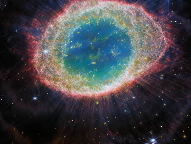 Nebulosa del Anillo. Foto: redes sociales NASA Webb Telescope.